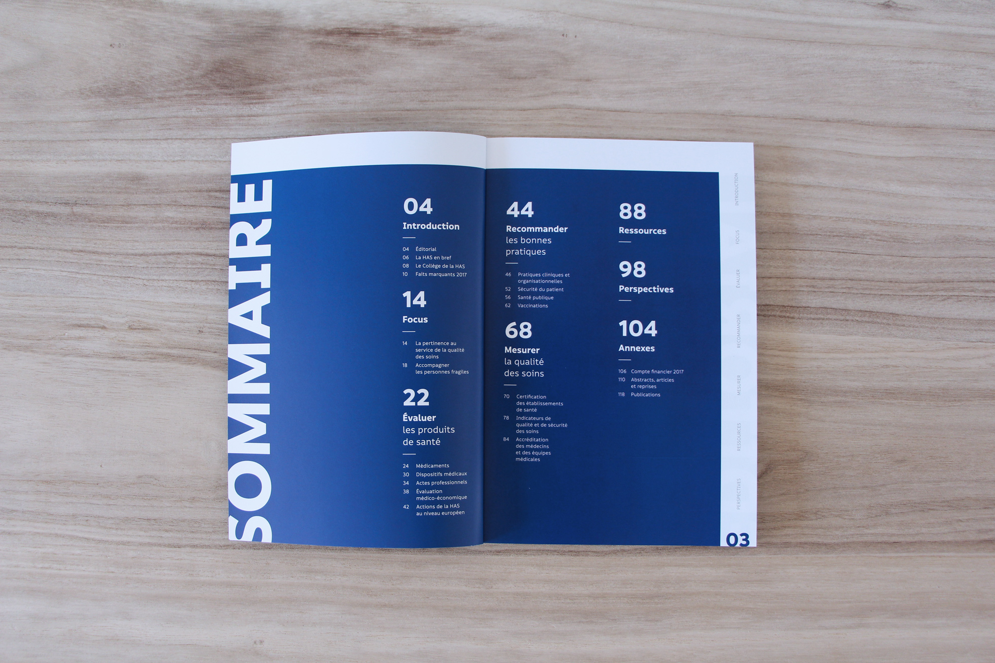 Page de sommaire